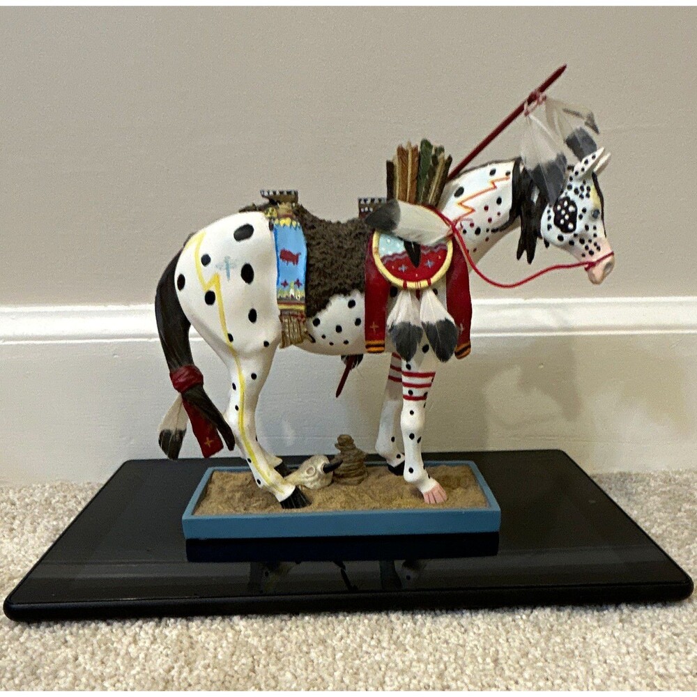 Trail of Painted Ponies War Pony Resin Horse Figurine Model Horse Item 1452
